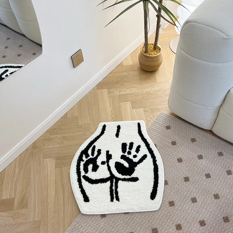 PalmPop – Lustiger Handabdruck-Teppich, rutschfest & weich