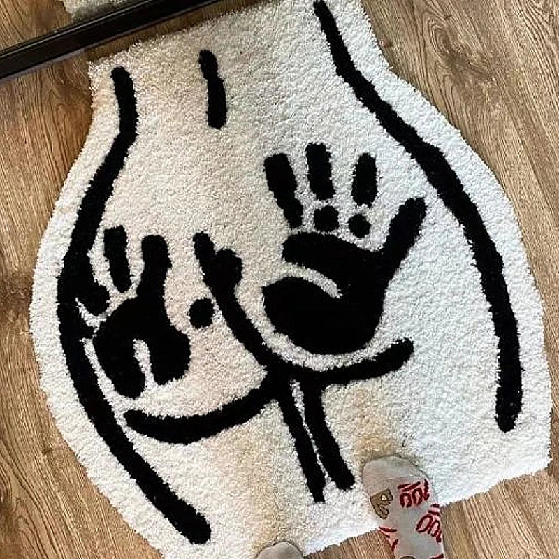 PalmPop – Lustiger Handabdruck-Teppich, rutschfest & weich