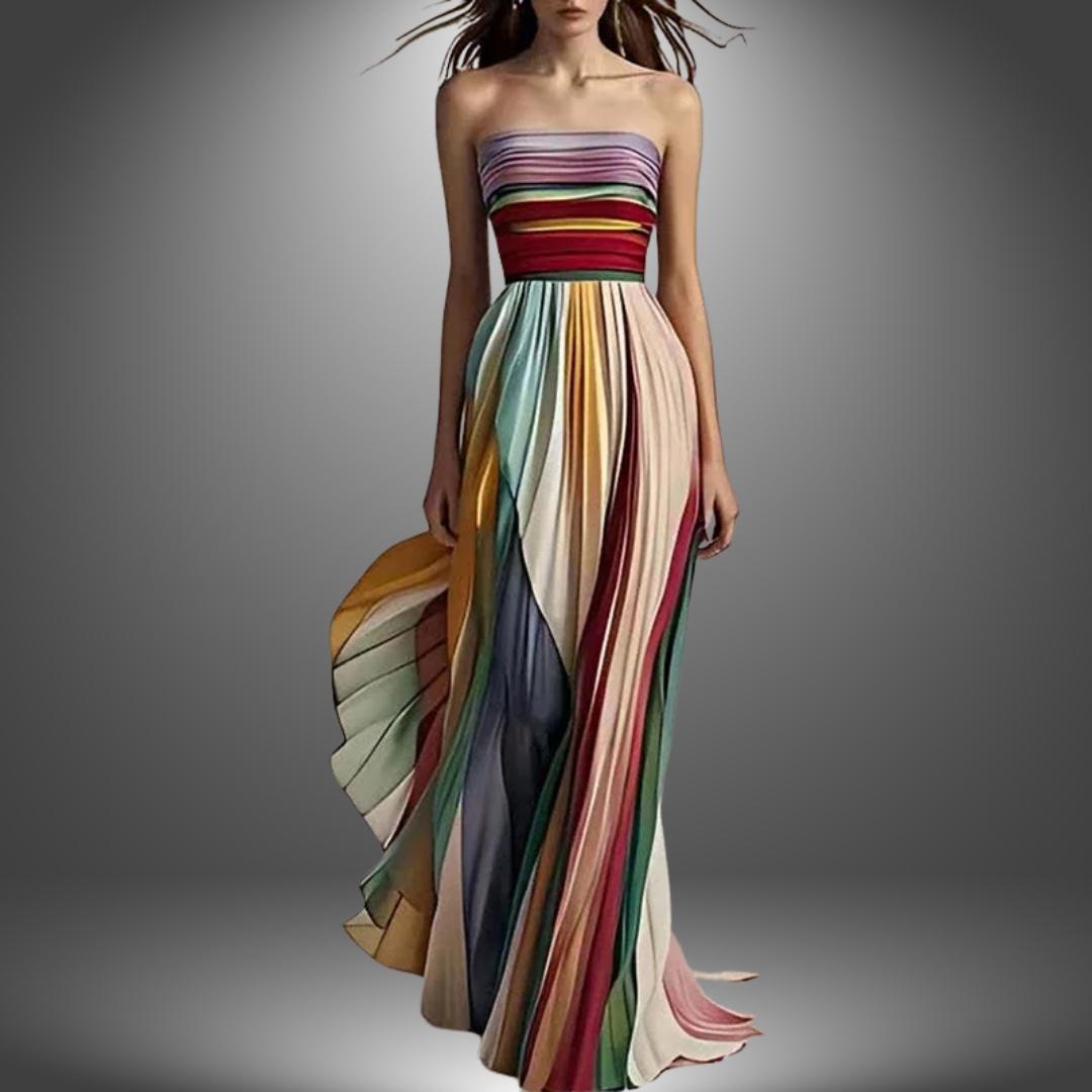 Plissiertes Maxikleid für Damen – Elegante Sommerlichkeit & Fließender Schnitt 0
