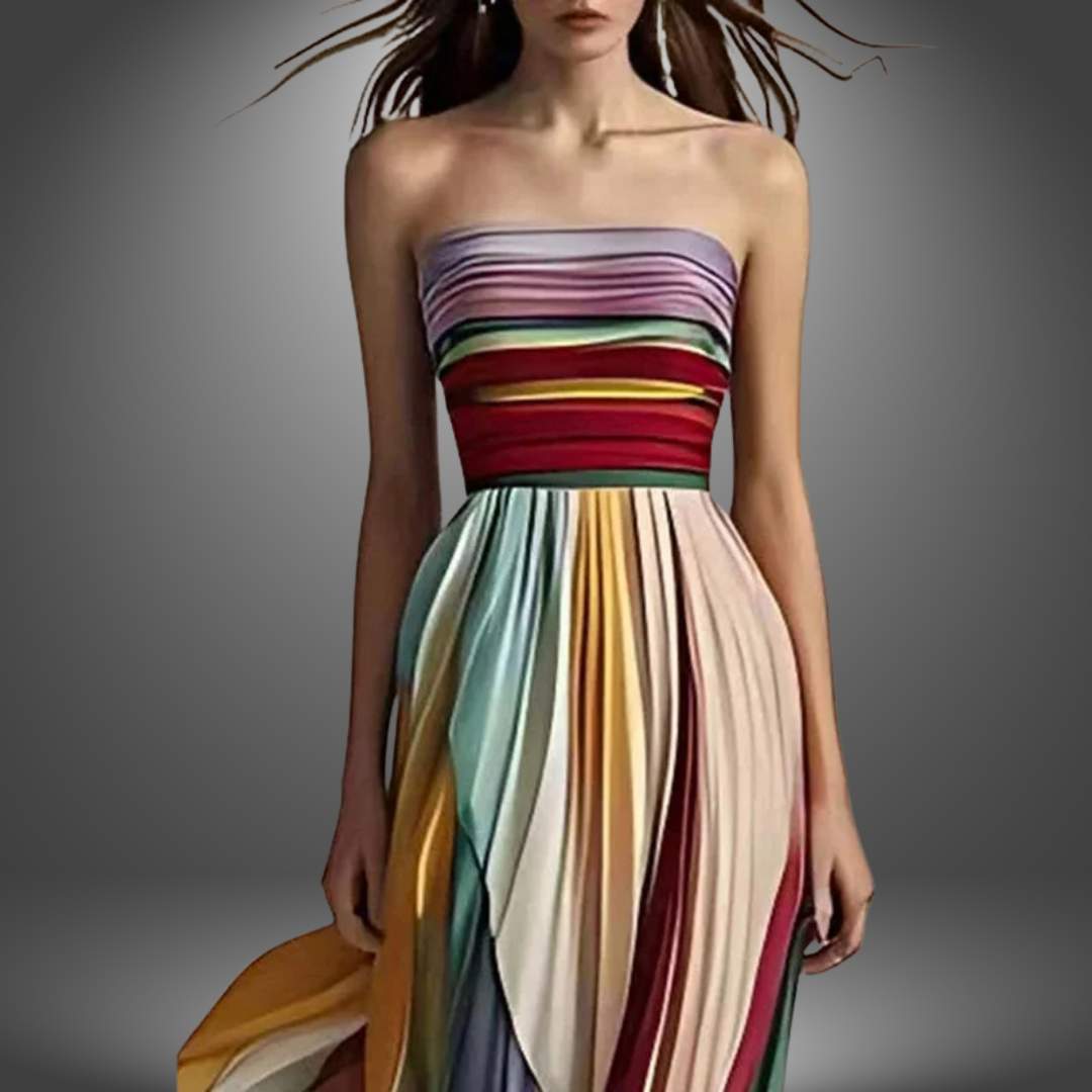 Plissiertes Maxikleid für Damen – Elegante Sommerlichkeit & Fließender Schnitt 1