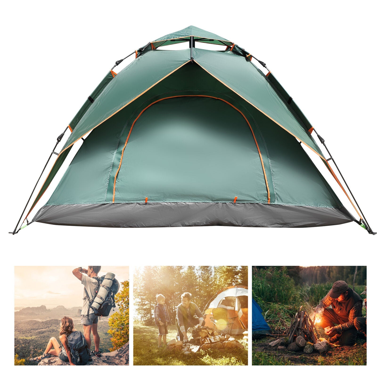 Pop-Up Zelt – Schnell Aufgebaut & Wetterfest – Für 4 Personen Ideal zum Camping