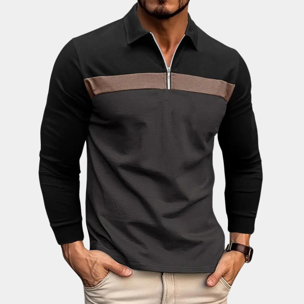 Premium Herren – Langarm Poloshirt – Komfortabel & Stilvoll