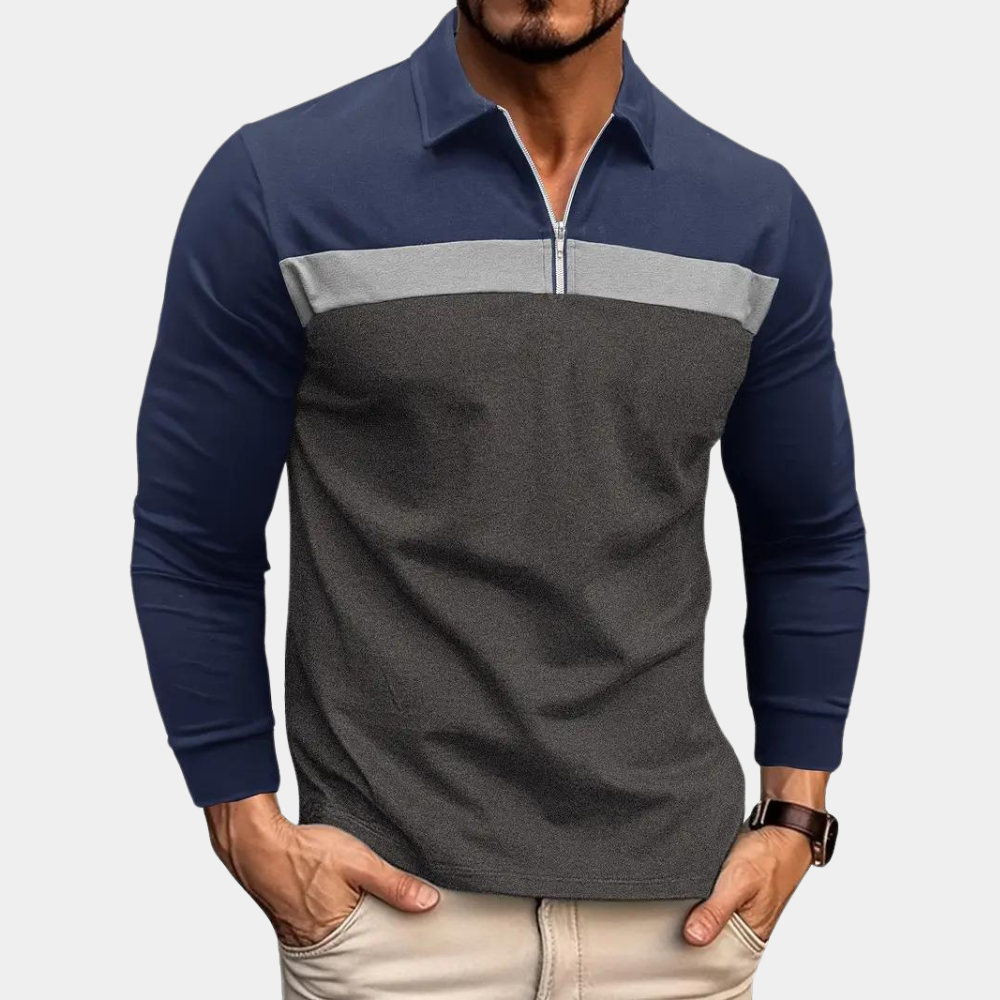 Premium Herren – Langarm Poloshirt – Komfortabel & Stilvoll