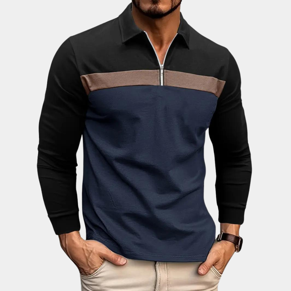 Premium Herren – Langarm Poloshirt – Komfortabel & Stilvoll