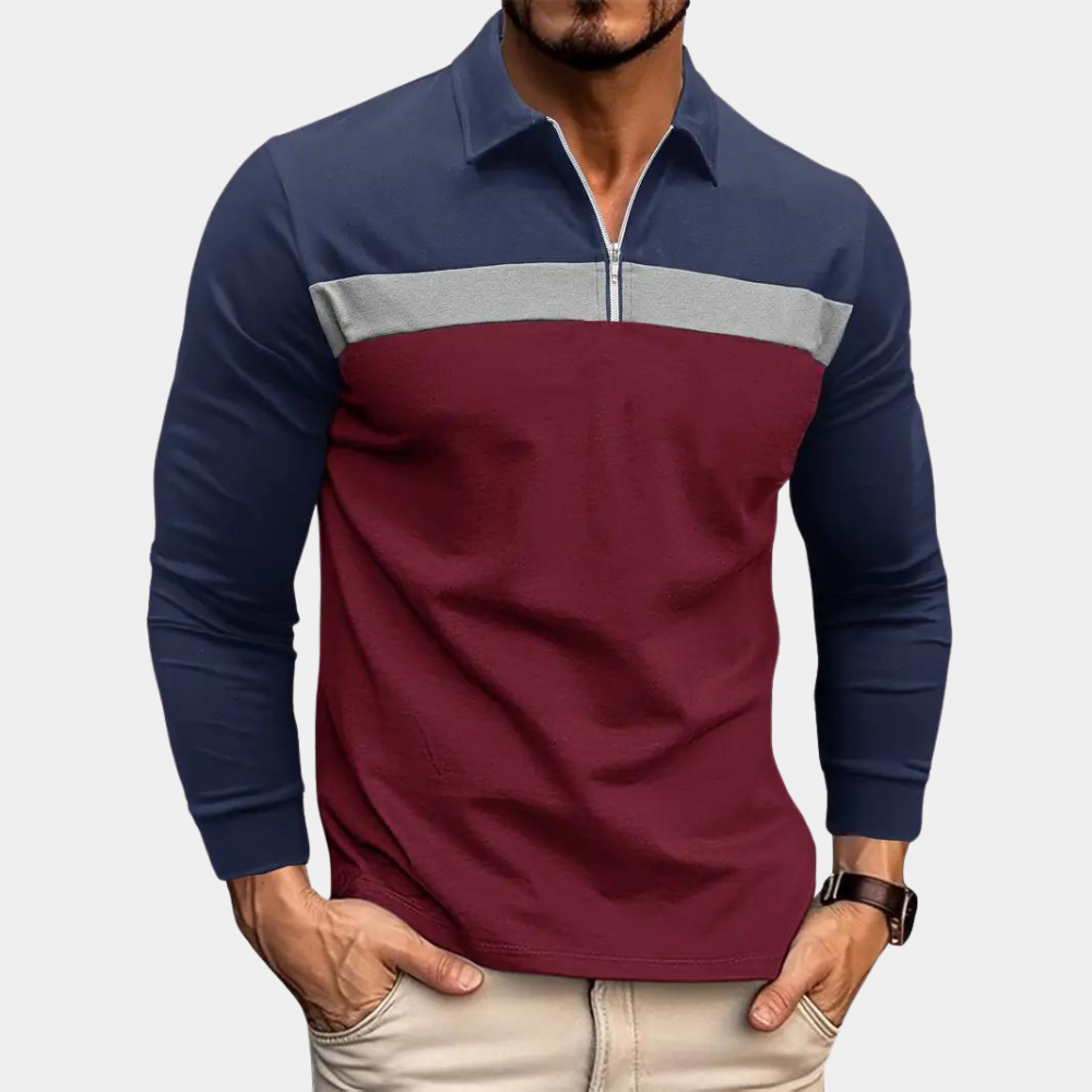 Premium Herren – Langarm Poloshirt – Komfortabel & Stilvoll