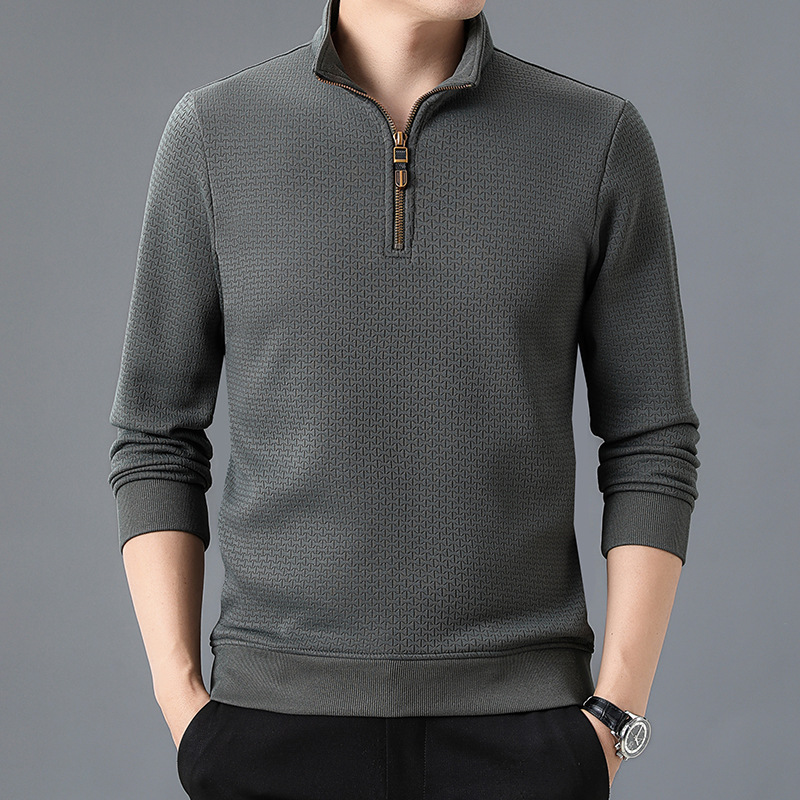 Premium Herren Strickpullover – Eleganter Viertelreißverschluss