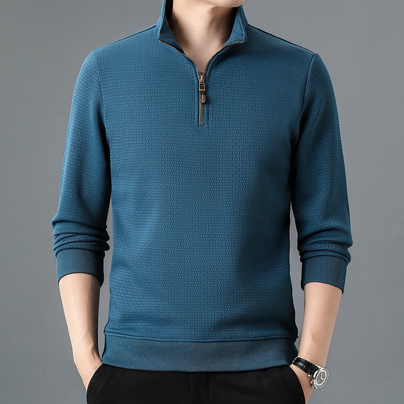 Premium Herren Strickpullover – Eleganter Viertelreißverschluss