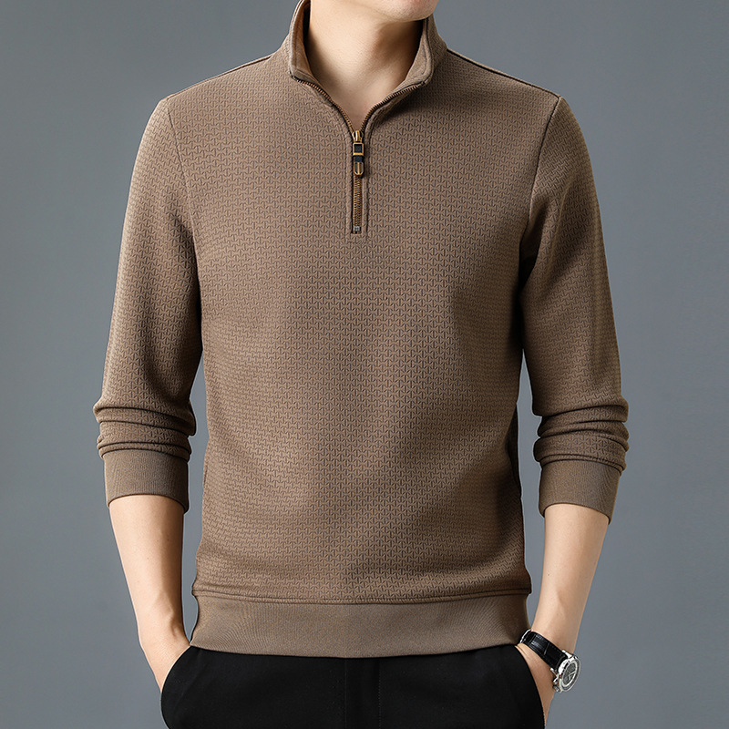 Premium Herren Strickpullover – Eleganter Viertelreißverschluss