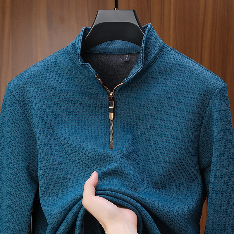 Premium Herren Strickpullover – Eleganter Viertelreißverschluss