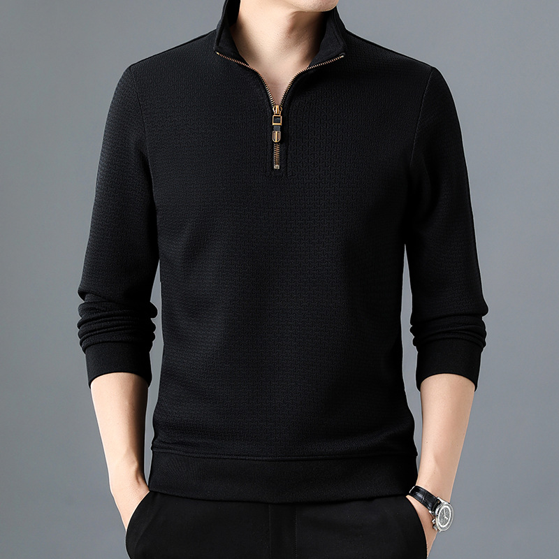 Premium Herren Strickpullover – Eleganter Viertelreißverschluss