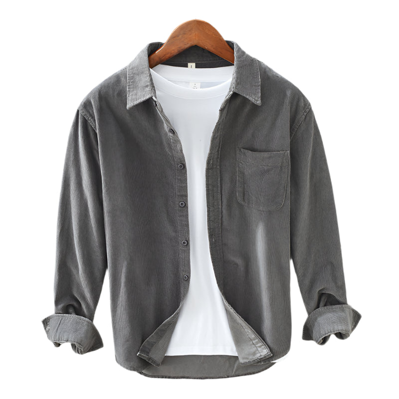 Retro Cordhemd – Herrenhemden Langarm – Eleganter Vintage-Stil für Jeden Anlass 1