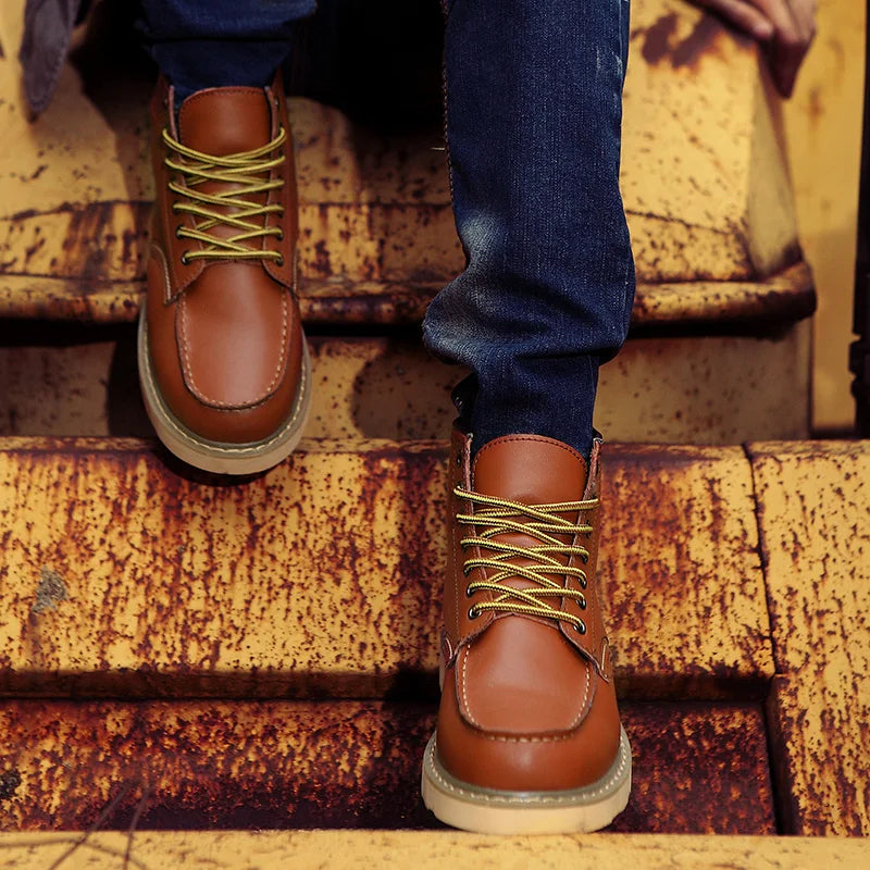 Retro – Winterstiefel für Herren – Warm & Robust mit Rutschfester Sohle