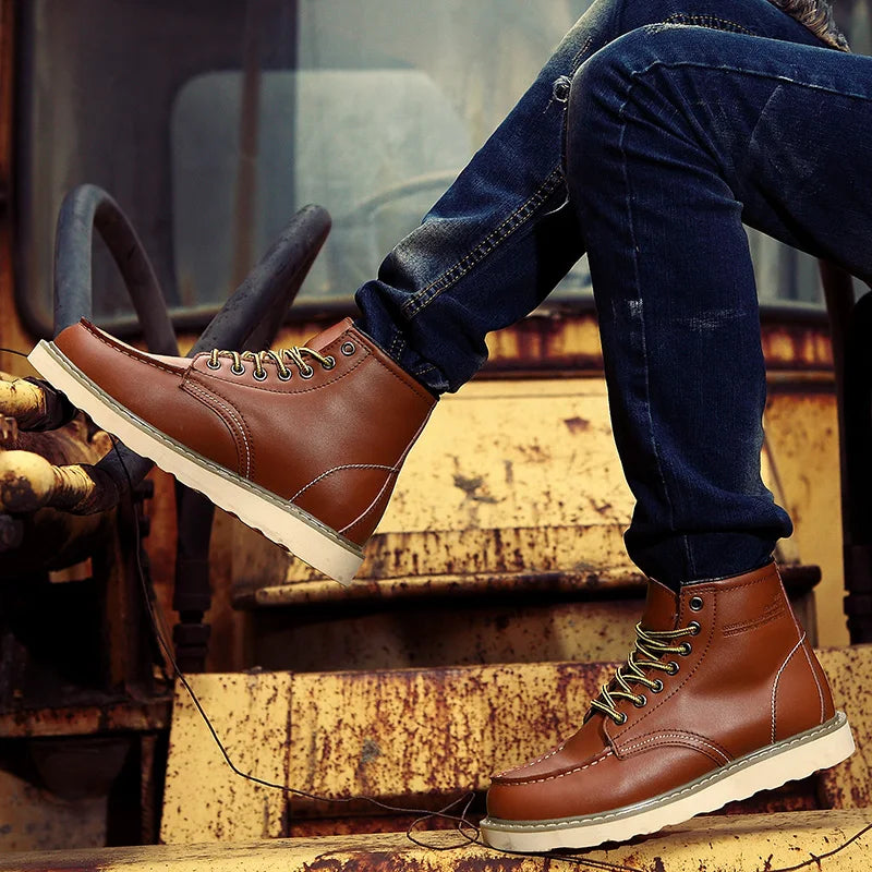 Retro – Winterstiefel für Herren – Warm & Robust mit Rutschfester Sohle