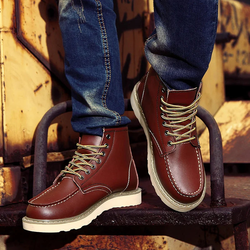 Retro – Winterstiefel für Herren – Warm & Robust mit Rutschfester Sohle