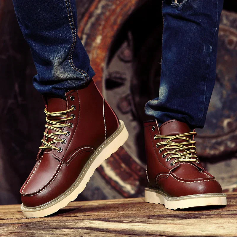 Retro – Winterstiefel für Herren – Warm & Robust mit Rutschfester Sohle