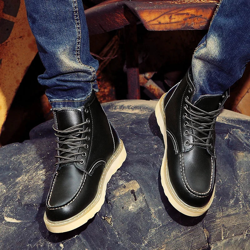 Retro – Winterstiefel für Herren – Warm & Robust mit Rutschfester Sohle