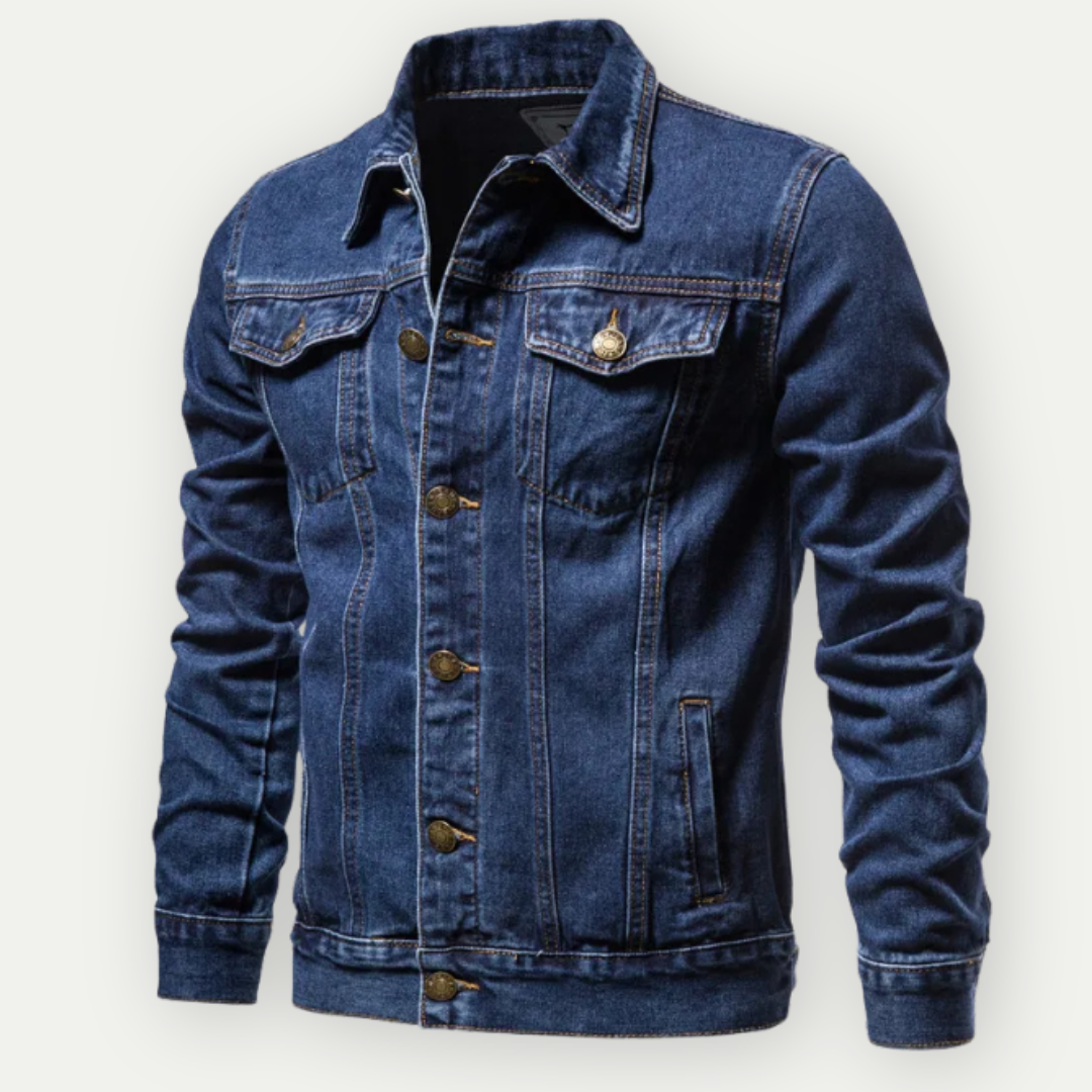 Robuste Denim-Trucker-Jacke für Herren – Zeitlos & Vielseitig