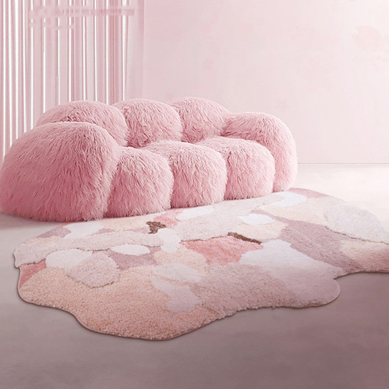 Sakurae – Flauschiger Teppich mit Kirschblüten-Design im japanischen Stil