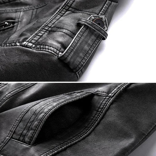 Schwarze Lederjacke für Herren – Stilvoll & Vielseitig