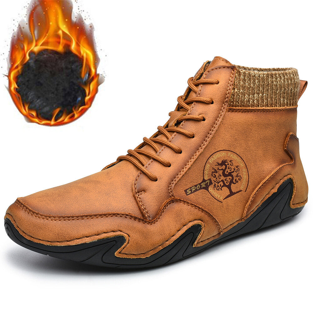 Schwarze Lederstiefeletten für Herren – Bequem & Rutschfest