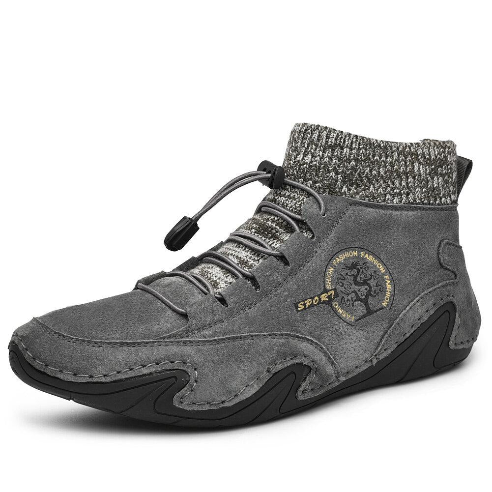 Schwarze Lederstiefeletten für Herren – Bequem & Stylisch