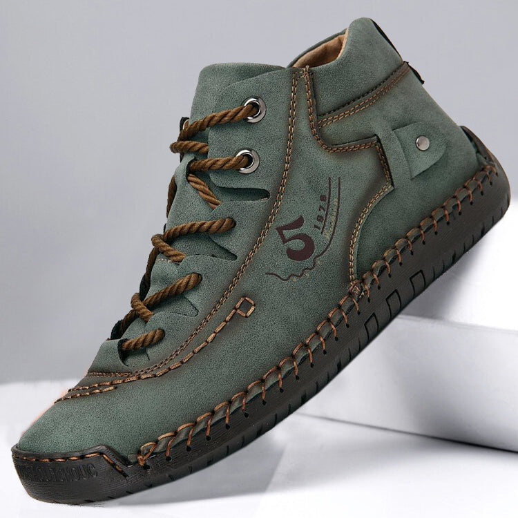 Schwarze Vintage-Stiefeletten mit Schnürung für Herren – bequem und stilvoll