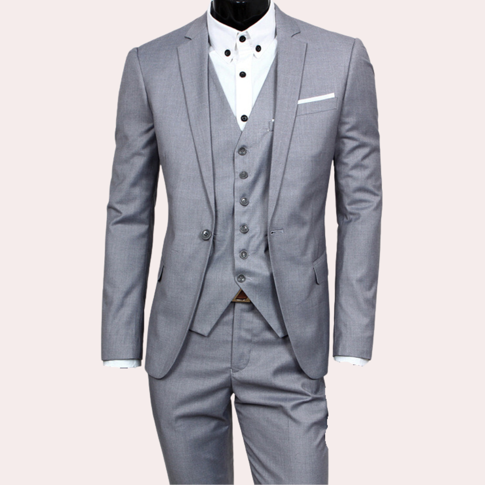 Slim Fit 3-Teiliges Herrenanzug für Männer – Elegant & Vielseitig