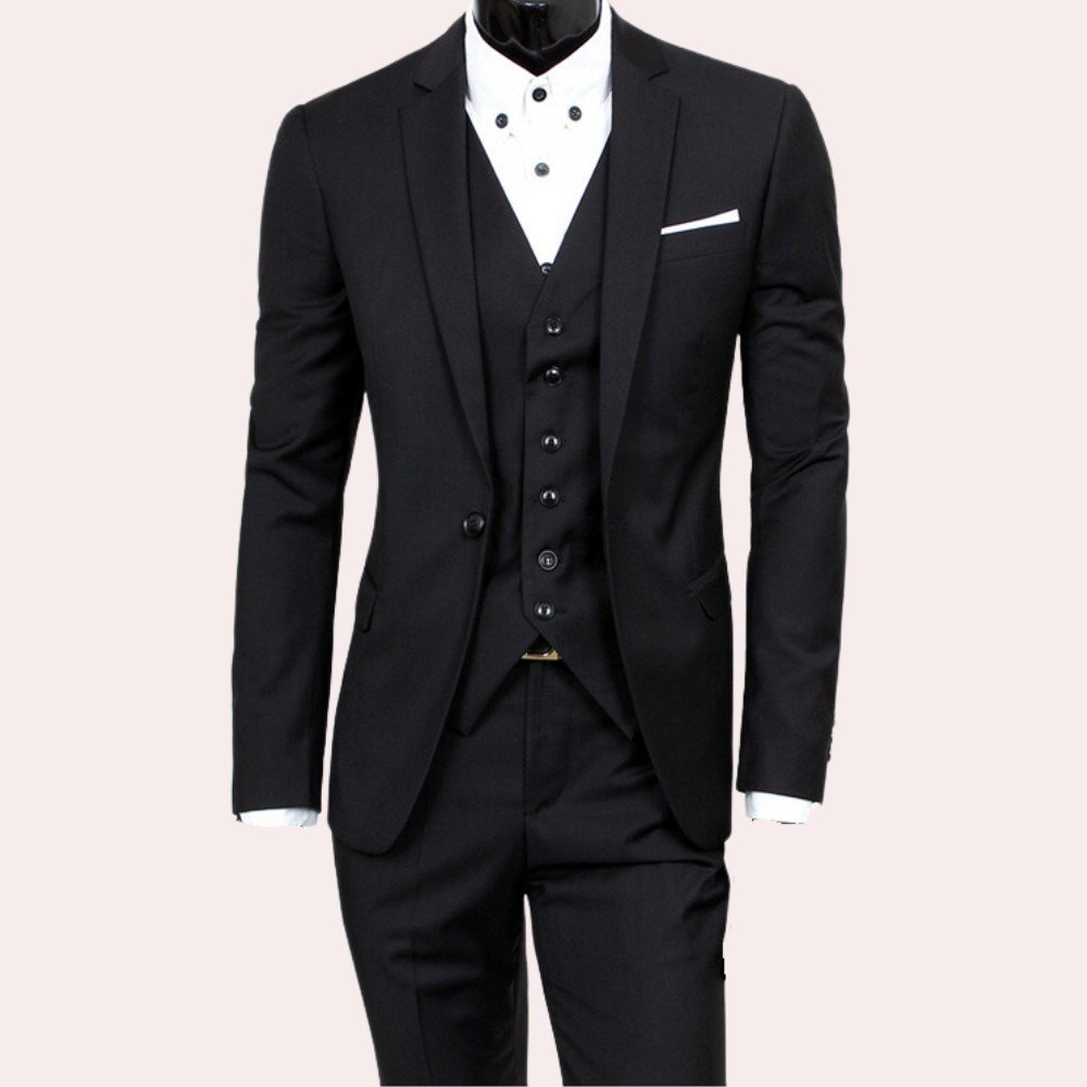 Slim Fit 3-Teiliges Herrenanzug für Männer – Elegant & Vielseitig