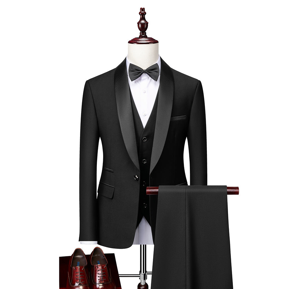 Slim Fit Anzug – 3-teiliges Set für Herren – Elegantes Design aus hochwertiger Wolle 0