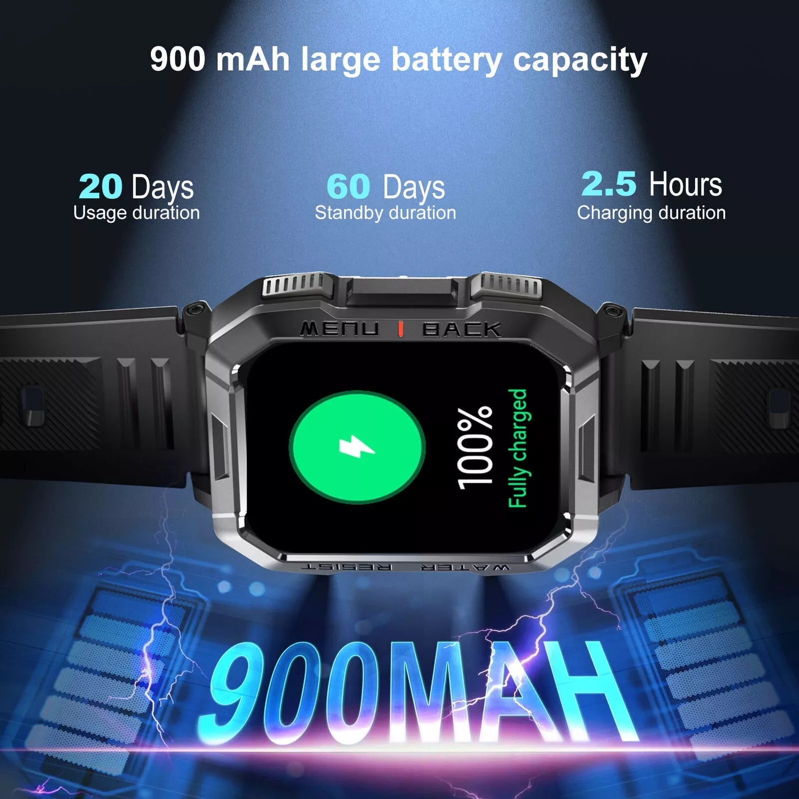 Smartwatch – Robuste Bauweise & Navigation – Ideal für Outdoor-Abenteuer
