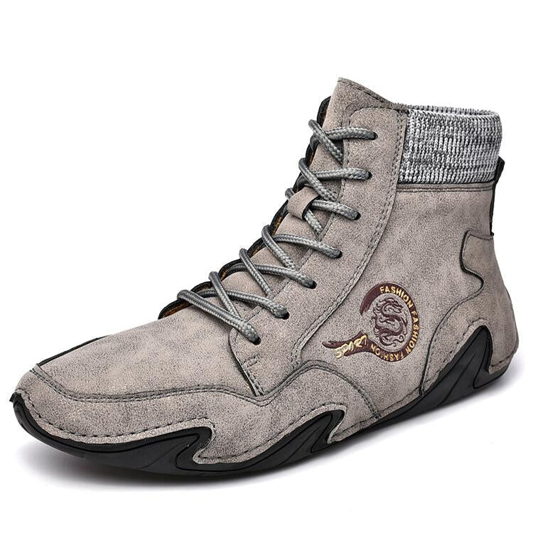 Sockenstiefel aus Mikrofaser-Leder für Herren – Bequemer und vielseitiger Stil