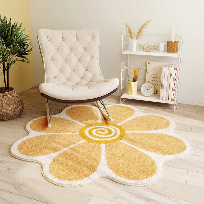 Sonnenblumen Teppich – Flauschig, fröhlich & pflegeleicht