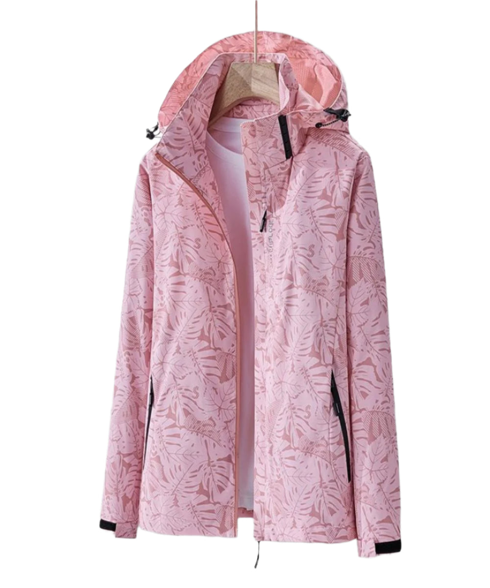 Stylische Regenjacke Damen – Wasserdicht & Atmungsaktiv mit Abnehmbarer Kapuze 0