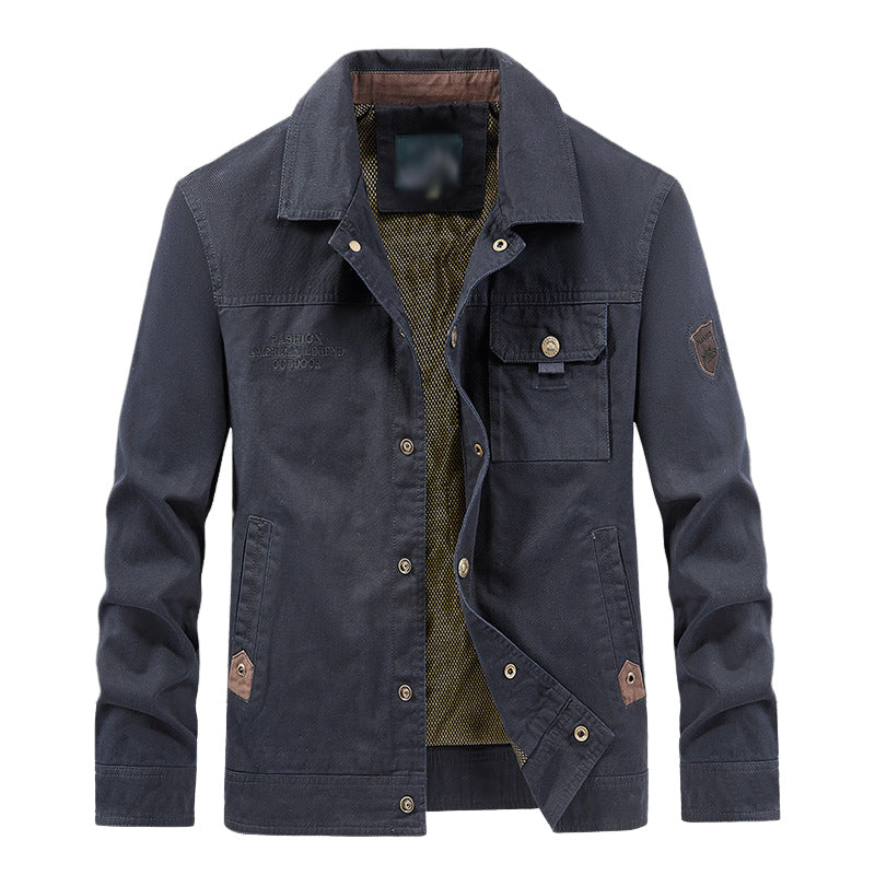 Taillierte Vintage-Cargo-Jacke für Herren – Stilvoll & Funktional mit Praktischen Taschen 1