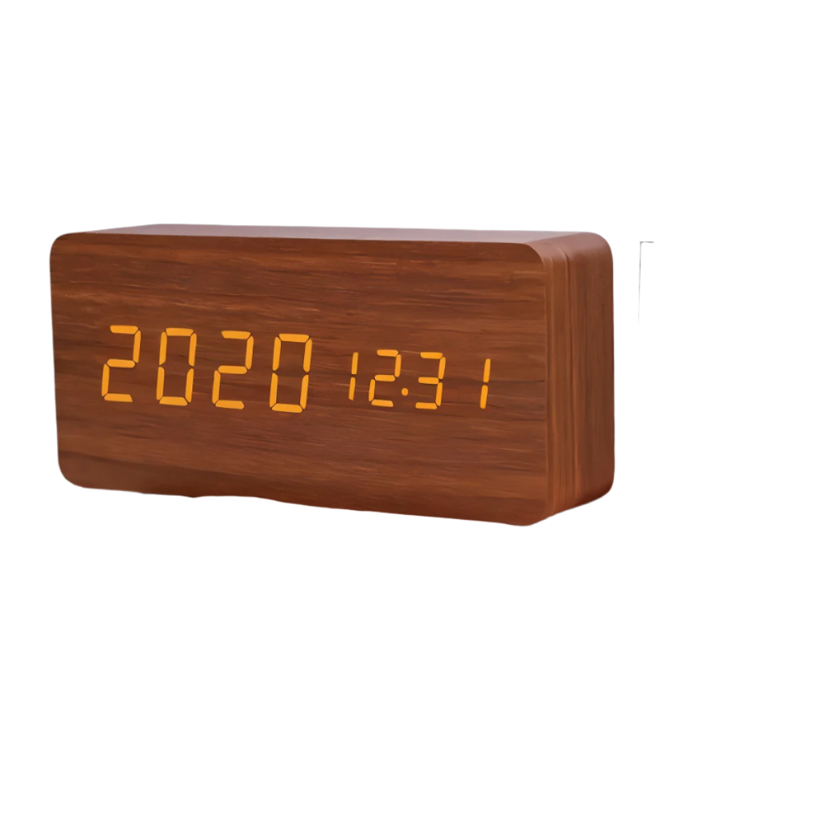 Timevo – Digitaler Holz-Wecker mit LED-Anzeige, Temperatur & Luftfeuchtigkeit