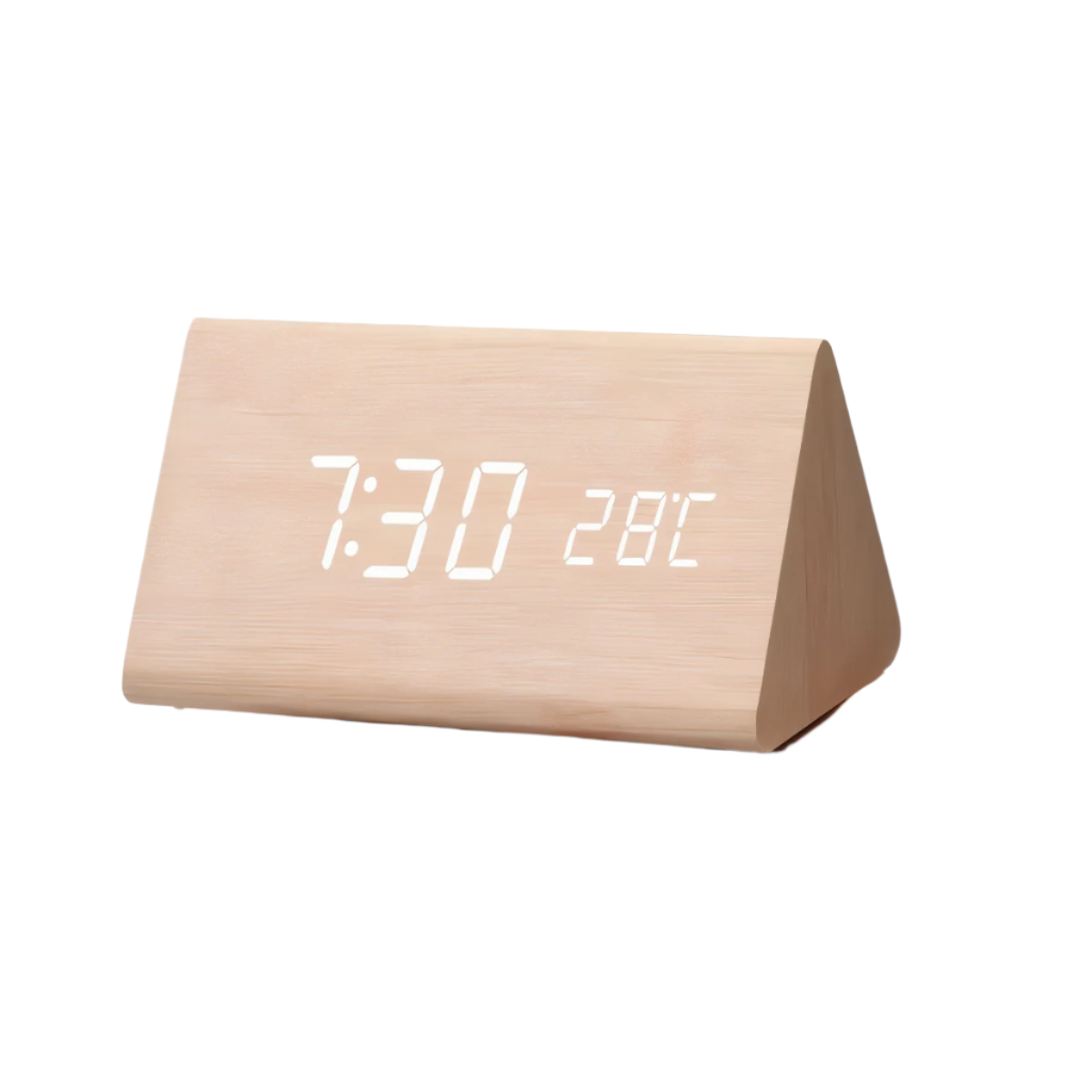 Timevo – Digitaler Holz-Wecker mit LED-Anzeige, Temperatur & Luftfeuchtigkeit