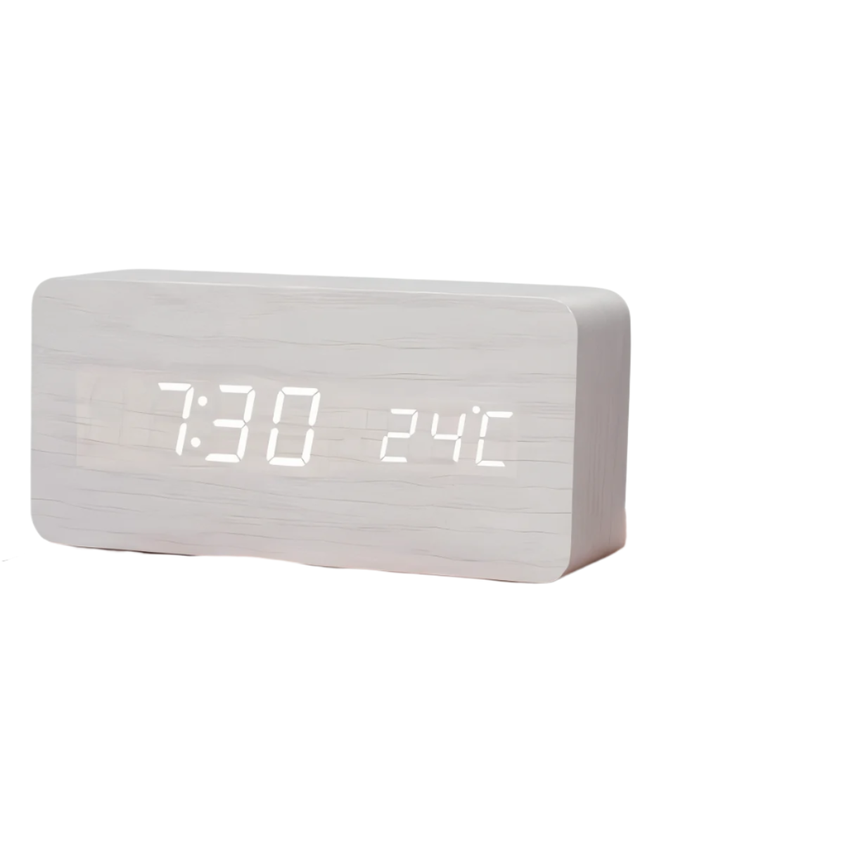 Timevo – Digitaler Holz-Wecker mit LED-Anzeige, Temperatur & Luftfeuchtigkeit