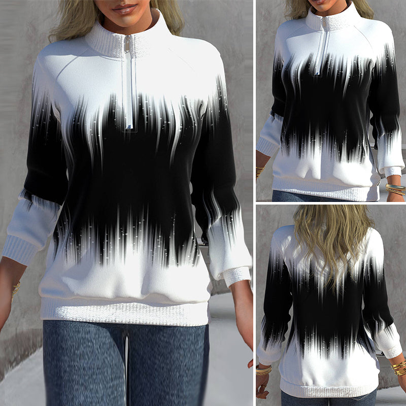 Trendy – Langarm-Sweatshirt – Einzigartiges Muster & Bequemlichkeit