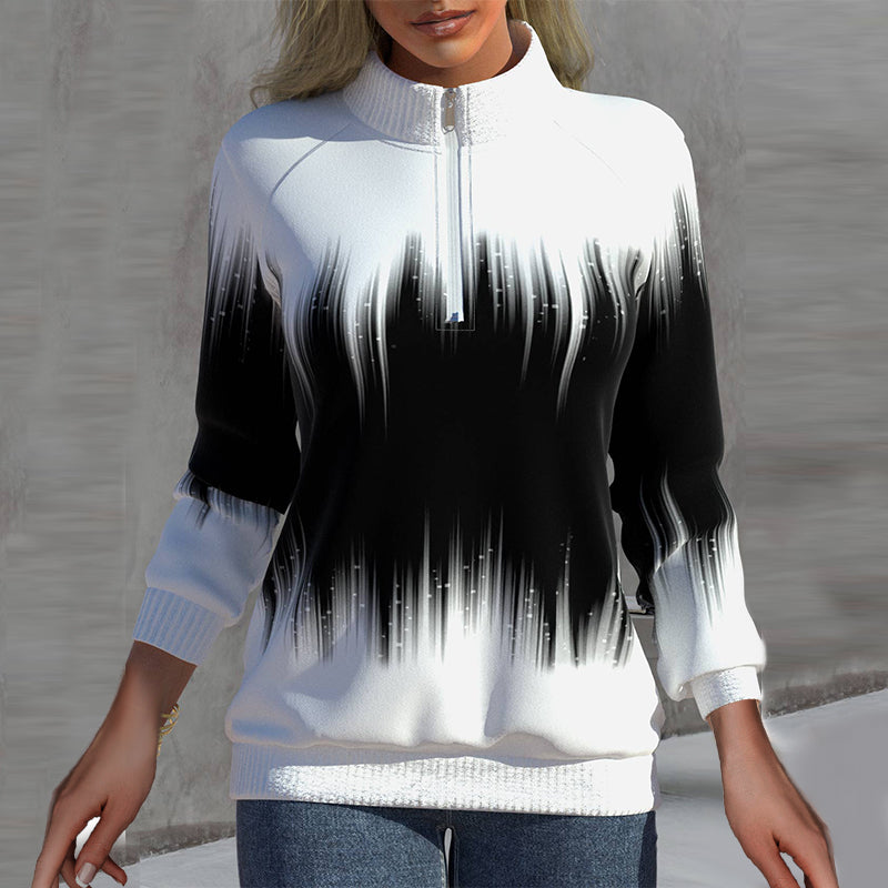 Trendy – Langarm-Sweatshirt – Einzigartiges Muster & Bequemlichkeit