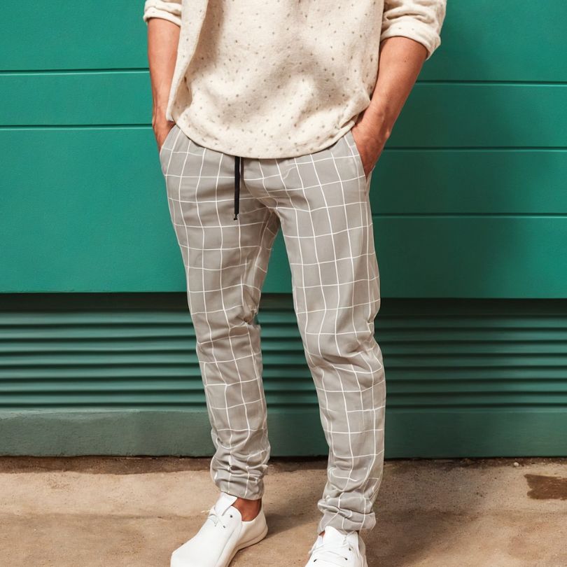 Urban Style – Jogginghose Herren – Modernes Karomuster & Bequemlichkeit