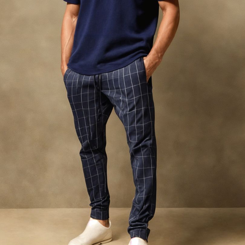 Urban Style – Jogginghose Herren – Modernes Karomuster & Bequemlichkeit