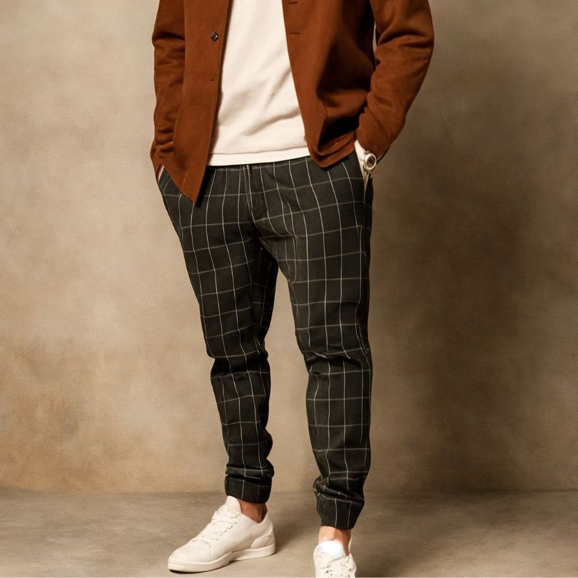 Urban Style – Jogginghose Herren – Modernes Karomuster & Bequemlichkeit