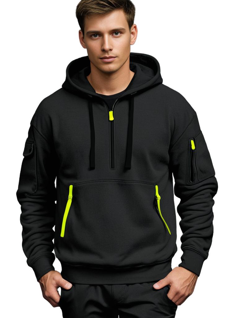 Urban Style – Zip Hoodie Herren – Bequem mit Kängurutasche & Verstellbarer Kapuze