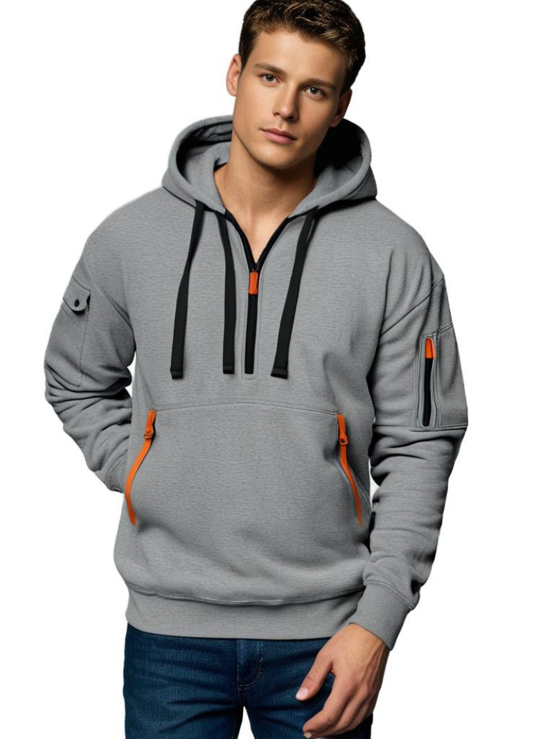 Urban Style – Zip Hoodie Herren – Bequem mit Kängurutasche & Verstellbarer Kapuze