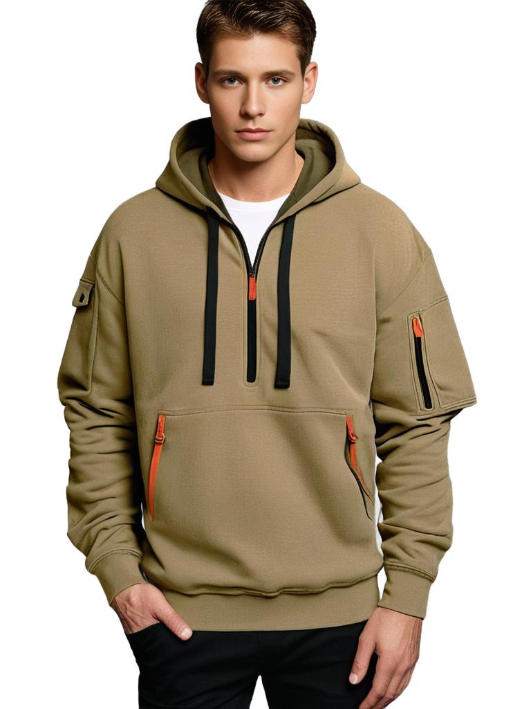 Urban Style – Zip Hoodie Herren – Bequem mit Kängurutasche & Verstellbarer Kapuze