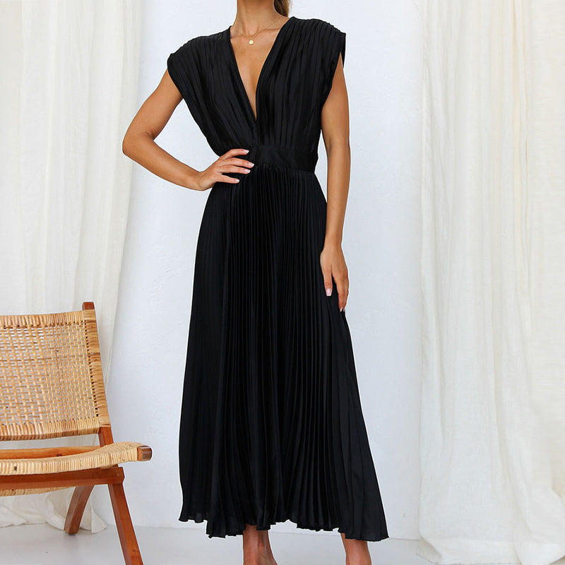 V-Ausschnitt Kleid für Damen – Elegant & Vielseitig