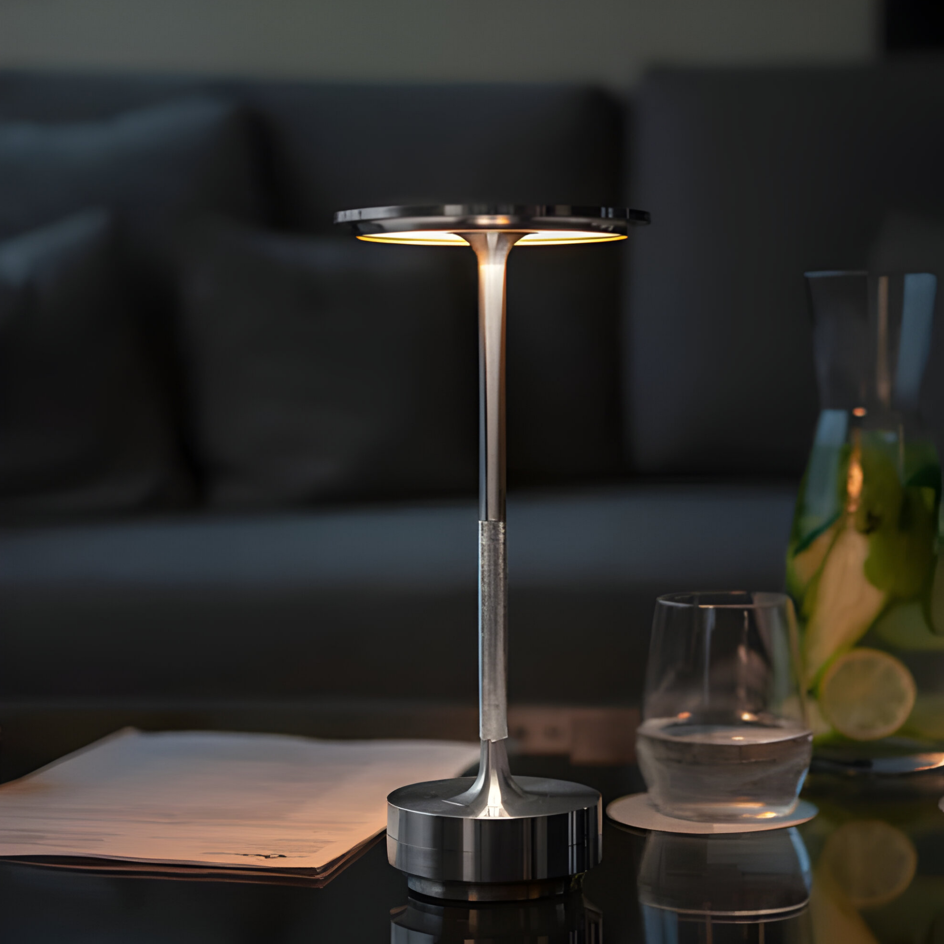 Velina – Kabellose Design-Tischlampe mit Touch-Funktion & USB-Aufladung