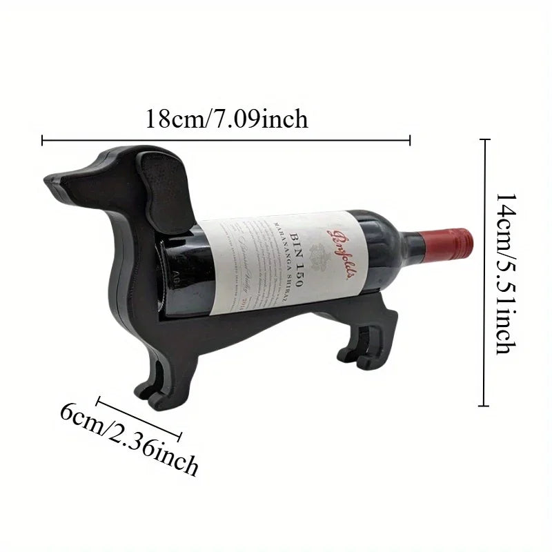 VinoDoggo – Weinflaschenhalter aus Metall im Dackel-Design