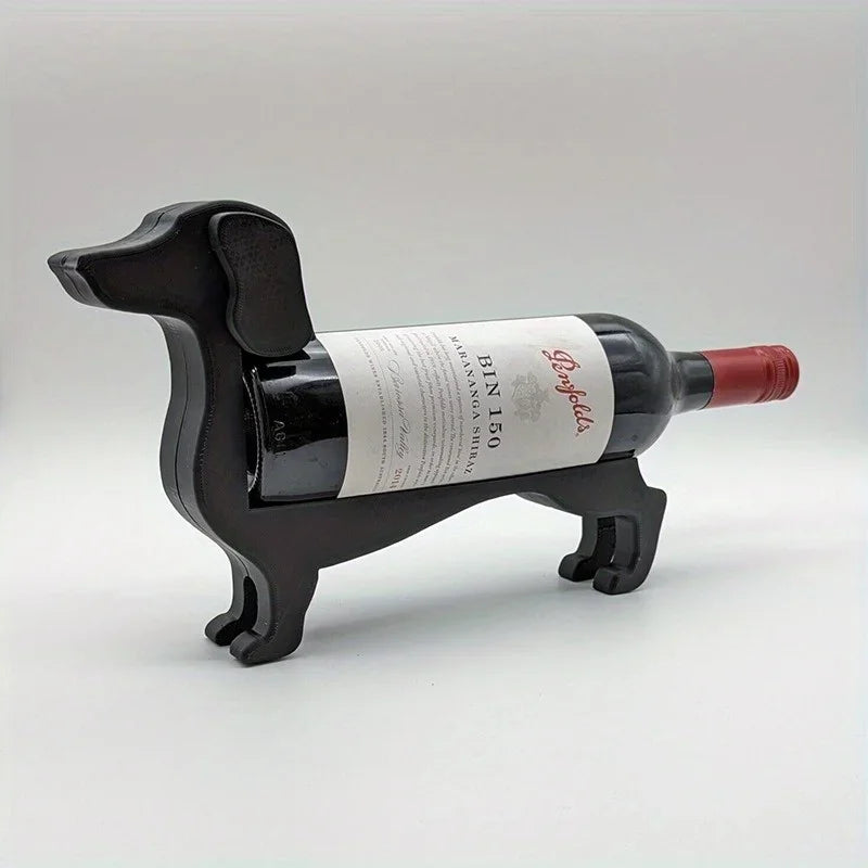VinoDoggo – Weinflaschenhalter aus Metall im Dackel-Design