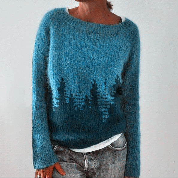 Vintage-Inspirierter Pullover für Damen – Bequem & Stilvoll 0